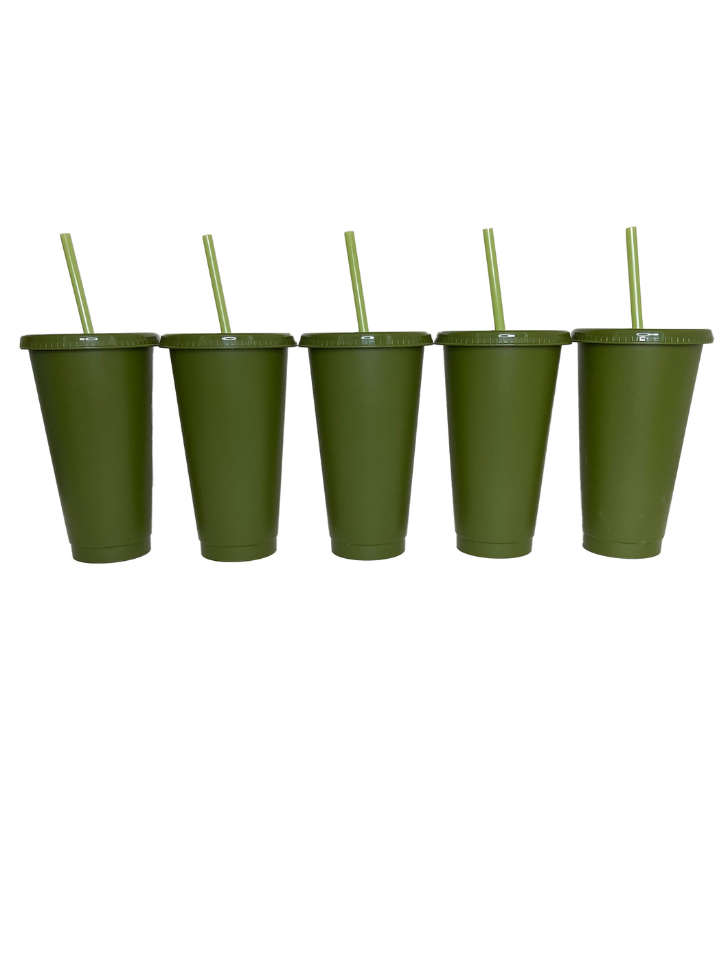 24oz Military Green Cold Cups (5 Pack)