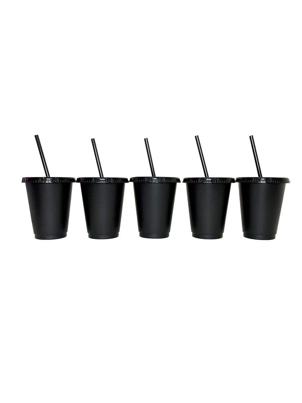 16oz Matte Black Cold Cups (5 Pack)