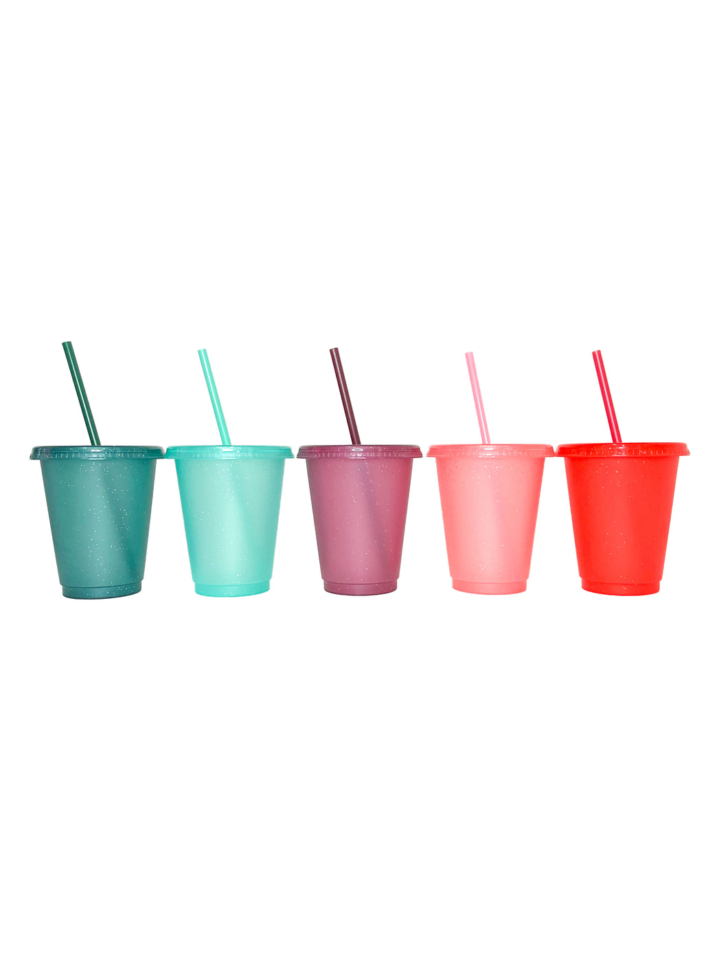 16oz Glitter Cold Cups (5 Pack)