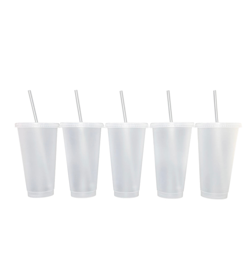 24oz Frosted Clear Cups (5 Pack)