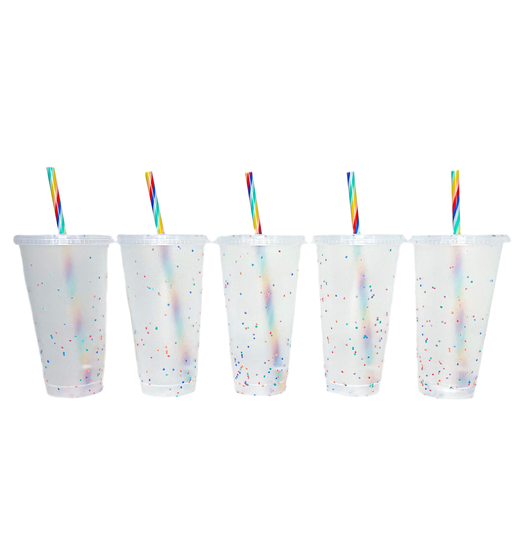 24oz Confetti Color Changing Cups (5 Pack)