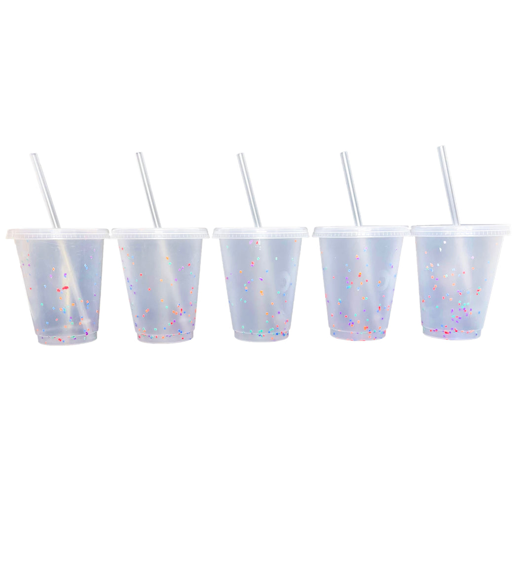 16oz Frosted Confetti Cup (5 Pack)